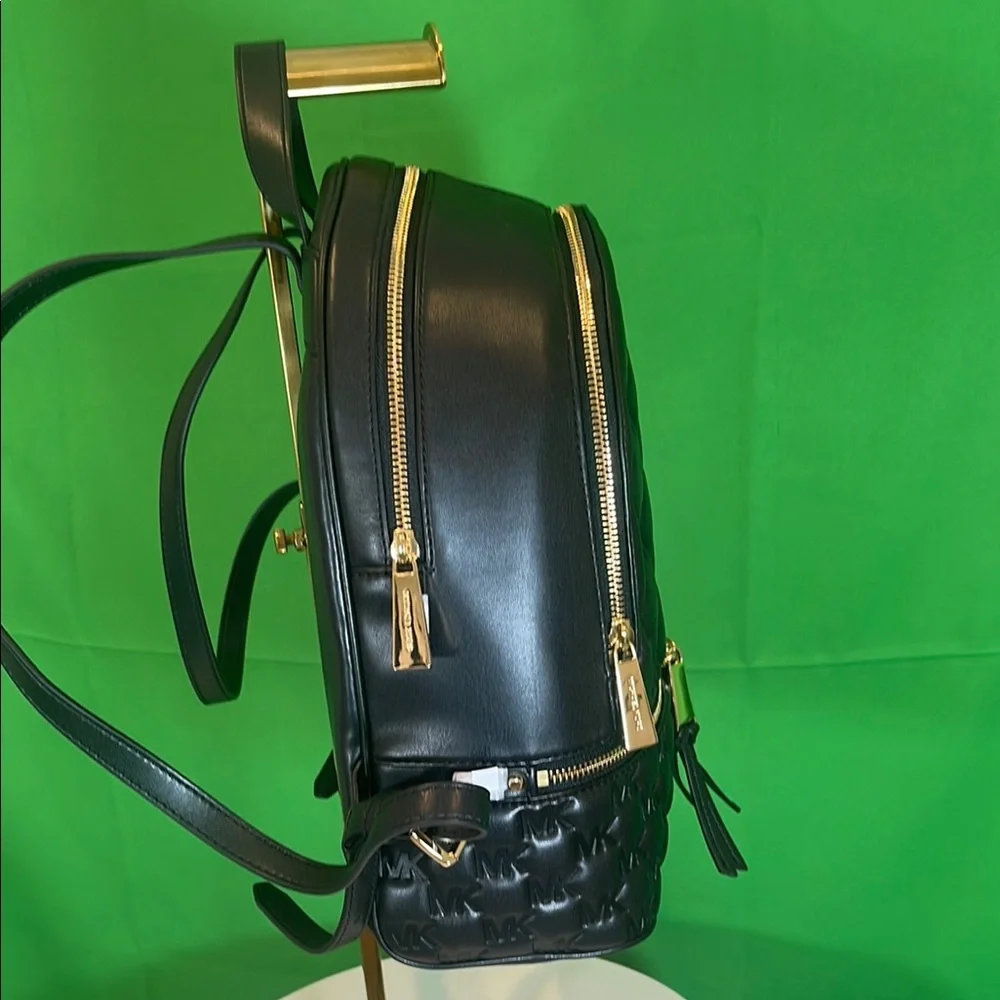 Michael Kors Embossed Black Backpack - Picture 6 of 9